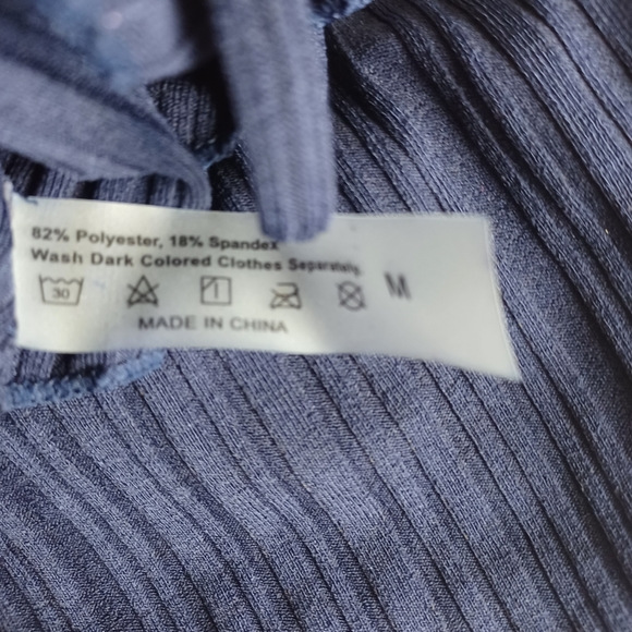 Navy Blue Ribbed String Bikini NEW - Picture 6 of 9